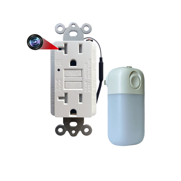 NV Spy Camera in US-Style GFCI Outlet (Item No.1111-2)