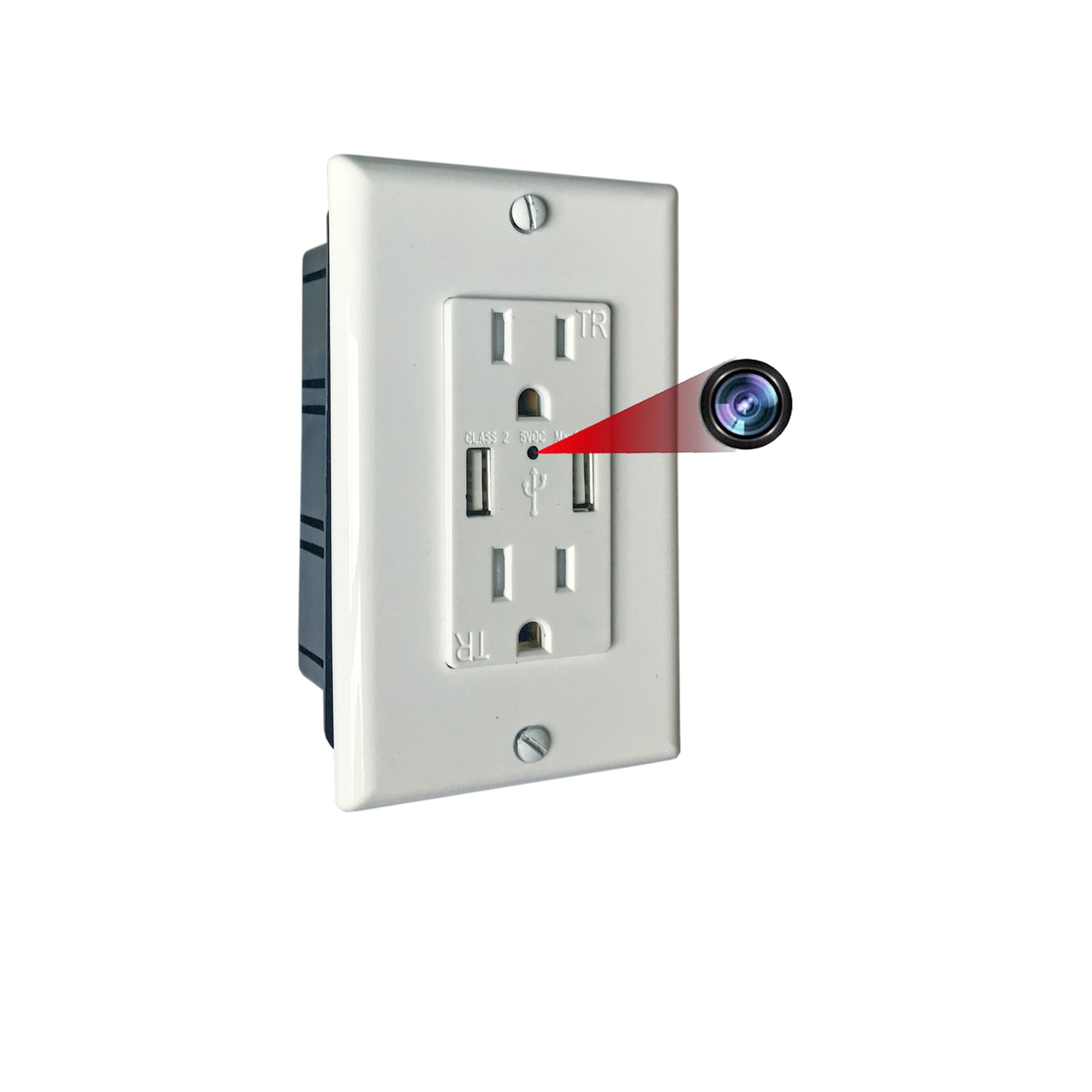 Spy Camera in US-Style USB Outlet (Item No.1112-1)