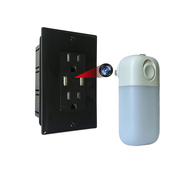 NV Spy Camera in US-Style USB Outlet (Item No.2113-2)